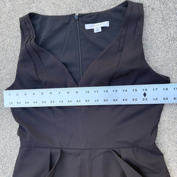 Kay Unger Jumpsuit Womens 8 Black Formal Skirt Wrap Overlay - Picture 8 of 16